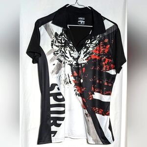 Women's‎ Jeansian Sport-Dri Quick Dry Short Sleeve Polo Black, Athletic, Sz L